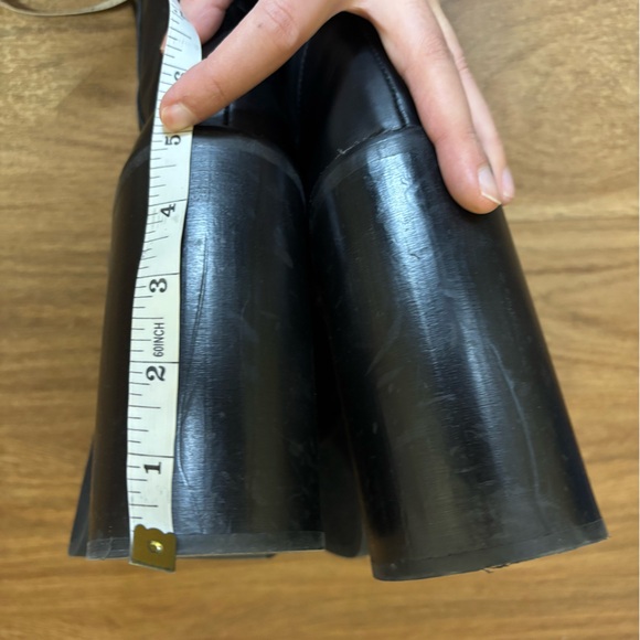 Vintage Y2K Steve Madden Black Leather Chunky Platform Boots EU 38/US 7.5 - Picture 6 of 9